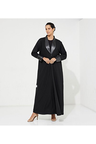 Rosette Abaya Leather Abaya