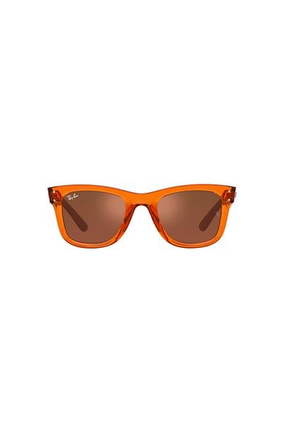 Ray-Ban Ray Ban Unisex Square Wayfarer Reverse Sunglasses- Rb R0502s - Lense Size:50mm - Transparent Orange