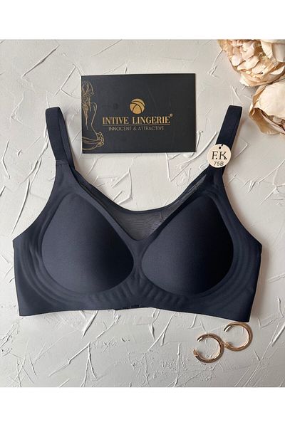 İntive Lingerie Audrey Ελαφρύ σουτιέν με ελαστικό διχτυωτό μπροστινό μέρος χωρίς καλάμι χωρίς ραφή χωρίς ίχνος