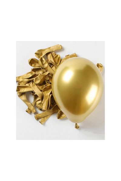 ZENVİVA Metallic Balloon Gold 10 Pcs