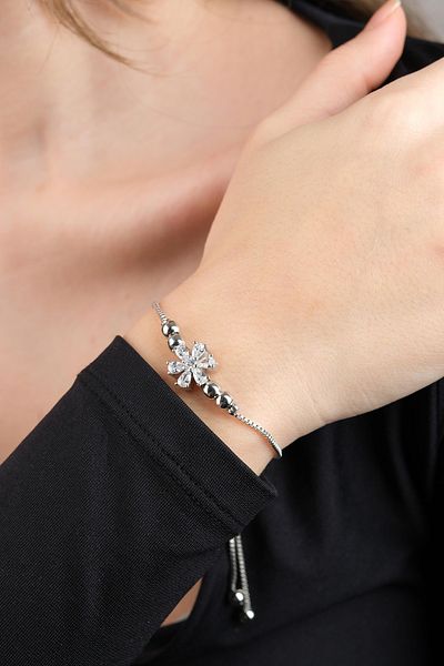 Jack Ferrero WOMEN'S WOUNDED NECKLACE AND BRACELET ZIRCON STONE WATERWAY BRACELET