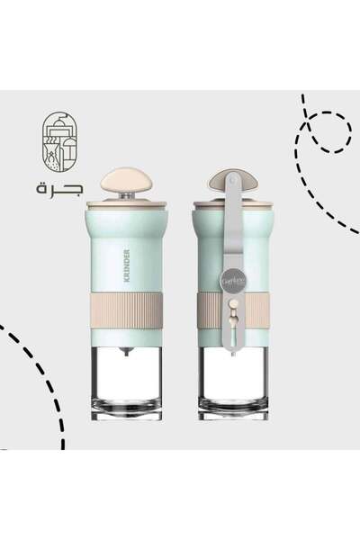 Jarrah مطحنة يدوية Krinder- Cafflano للقهوة باللون الاسود من جرة