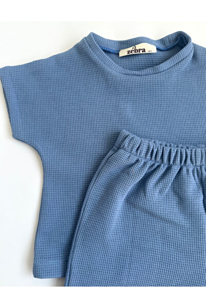 Zebra 100% Cotton Waffle Fabric Baby/Kids Bottom Top Set