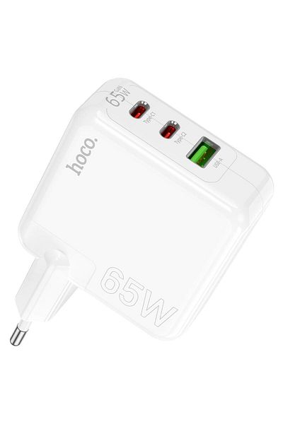 REDz Accessories Multiport Network Adapter, Hoco C115a Header, 1 X Usb 2 X Type-c, Quick Charge And Pd 65w, White