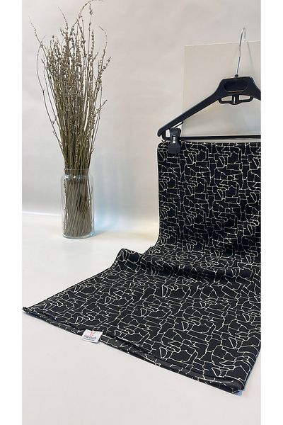 Onur Shawl - Black and White Series Ramie Woven Wonderful Product Seasonal Fabric Trend Store