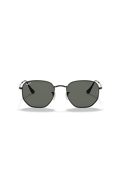 Ray-Ban نظارة شمسية راي بان للجنسين بتصميم سداسي غير منتظم - Rb 3548n - مقاس العدسة: 54 مم - أسود