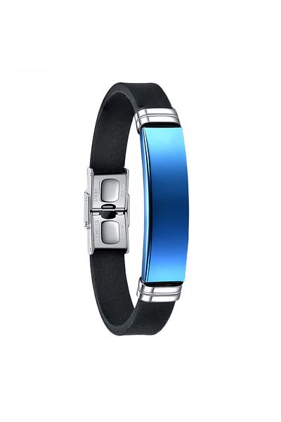 SIC MODA Men's stainless steel and silicone bracelet 4355
