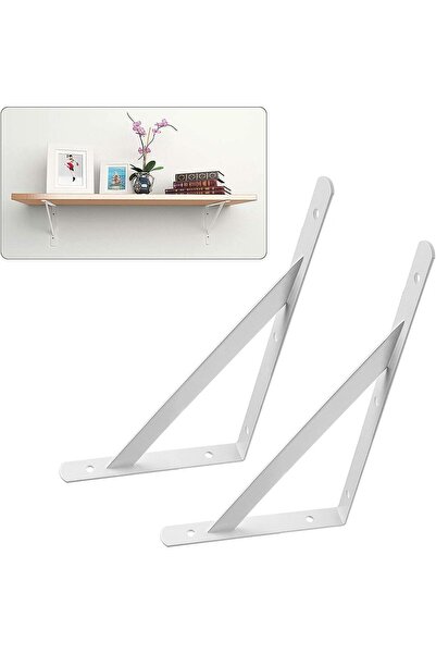 Generic AL ARQAM Heavy Duty Shelf Brackets 9" x 12" – Triangle Wall Mount L Brackets (1 Pair)