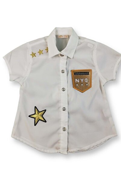 s.t. sebat tekstil Letnja majica za devojčice kratkih rukava EKRU