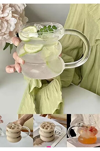 Janset 1Pcs Glass Mug 350ml Tea Coffee Mug Knuckle Mug Cup, Cold Coffee