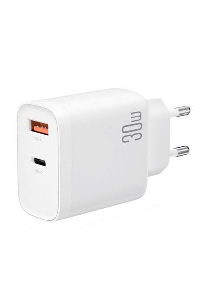 REDz Accessories Adaptor încărcător XO-L116, porturi duble, încărcare rapidă 30W, alb