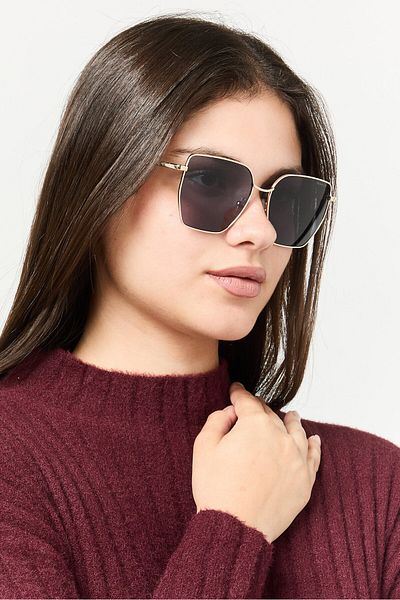 Gant Women Ga00011 Square Sunglasses, Gold