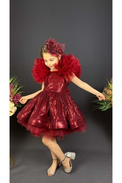 s.t. sebat tekstil Сукня з паєтками та підкладкою для дівчаток SB537