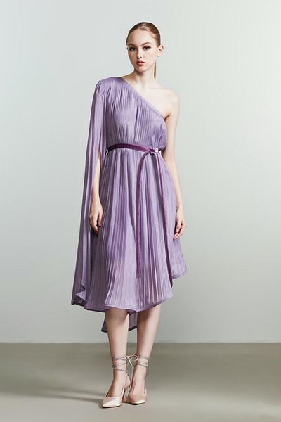 femi9 Asymmetrical pleats dress