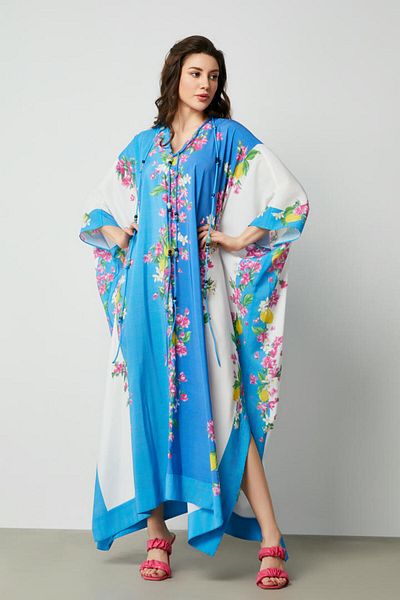 femi9 Floral prints kaftan