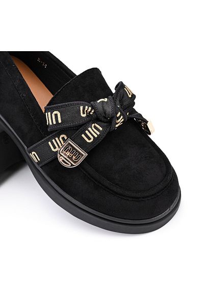 Tmall Women's casual shoes, Made of eco-leather suede, P1272, Black