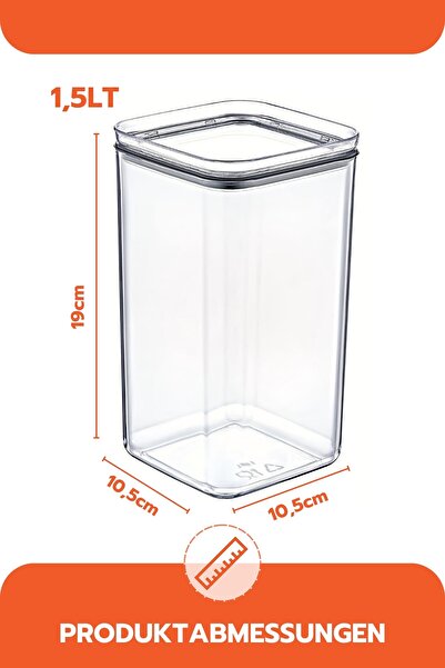 Ginza Maison 1.5 LT SQUARE STORAGE CONTAINER WITH LID 3 PIECES