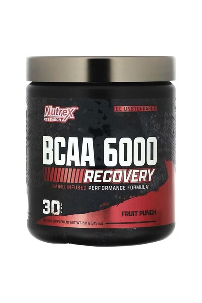 Nutrex Bcaa 6000, Recovery, Fruit Punch, 8.15 oz (231 g)