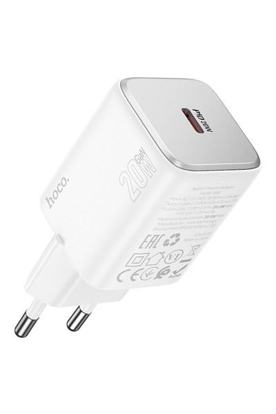 REDz Accessories Charging Socket, Hoco N40, Fast Charging 20w, Type-c Port, White