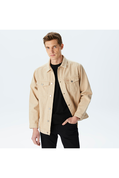 Lacoste Erkek Gömlek Yaka Bej Ceket