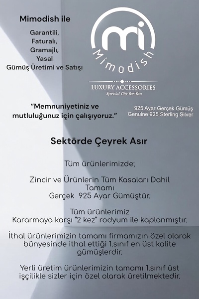 Mimodish 925 Ayar Gerçek Gümüş Sevgiliye Hediye Kız Arkadaşa Sonsuzluk Kolyesi Özel Taşlı Gümüş Kadın Kolye