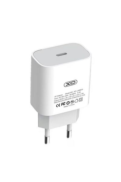 REDz Accessories Xo Charging Adapter Model L40, Fast Charge, Type-c, 18w, White