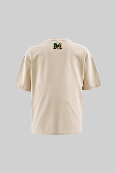 Machinist Ανδρικό μπλουζάκι Alien Embroidery oversized Soft Beige