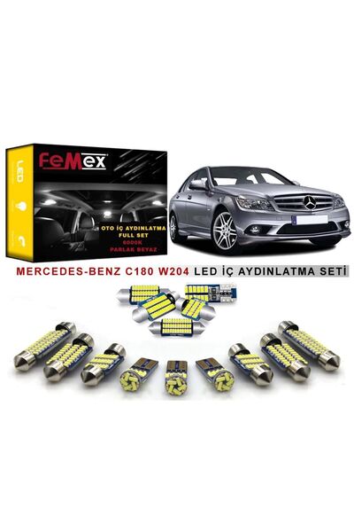 FEMEX Mercedes C180 W204 Kasa Led Iç Aydınlatma Ampul Seti Parlak Beyaz