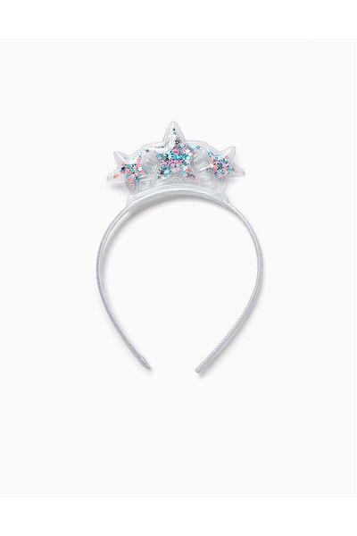 Ziddy Headband with Stars for Baby and Girls 'Carnival', Silver/Pink/Blue