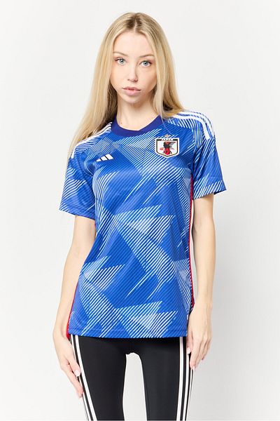 adidas Women Sportswear Fit Short Sleeve Football Jersey, Blue