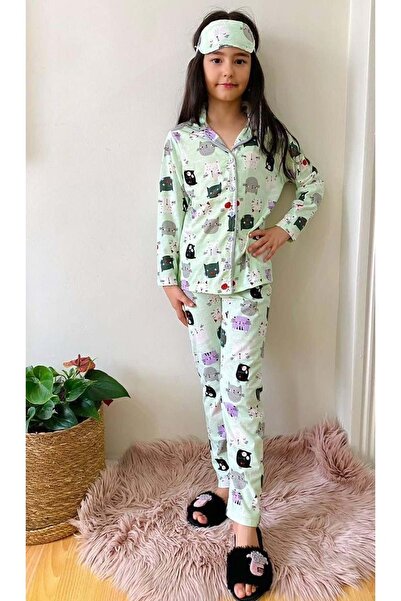 s.t. sebat tekstil Štampano Pidžama za devojčice sa tkaninskim dugmićima i ma...