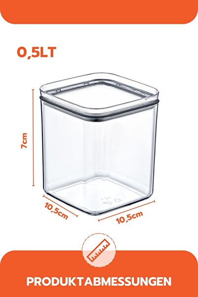 Ginza Maison 0.5 LT SQUARE STORAGE CONTAINER WITH LID 3 PIECES