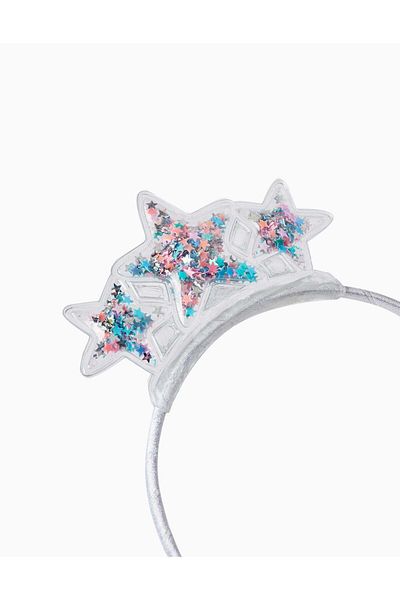 Ziddy Headband with Stars for Baby and Girls 'Carnival', Silver/Pink/Blue