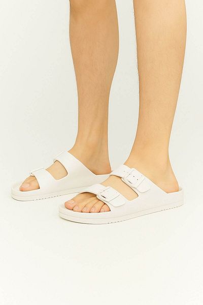 Jack & Jones Мъжки регулируеми чехли Arizona в екрю крем