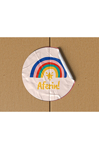 ES GRAFİK REKLAM ملصق شكر مصنوع يدويًا مقاس 4 × 4 سم 50 قطعة