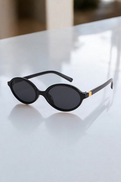 Eyesofia Oblamow Bat Unisex Metal Gold Black Gradient Sunglasses