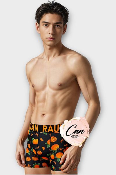 CANMODA Orange Patterned Men's Boxers - Db230