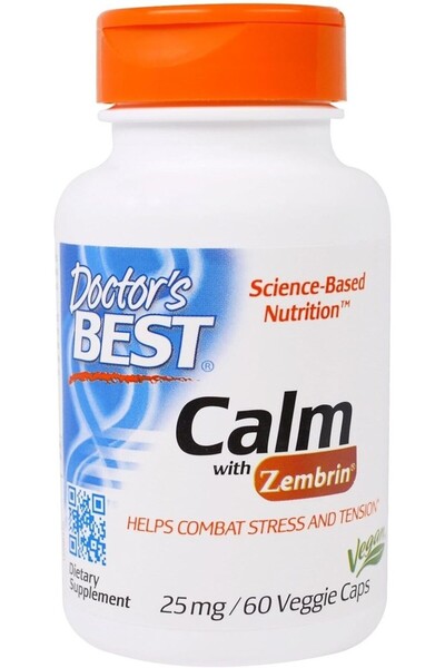 DoctorBest Doctor's Best Calm-Z with Zembrin 25 Mg 60 Veggie Capsules - Imported