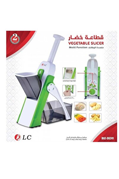 DLC قطاعة خضراوات متعددة الاستخدامات ٤ في ١ مندولين DLC-36241، أخضر/أبيض - شف...
