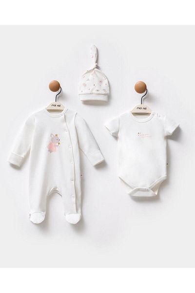 Moi Noi Little Emu Mouse Self-Gloved Jumpsuit Body Hat Set