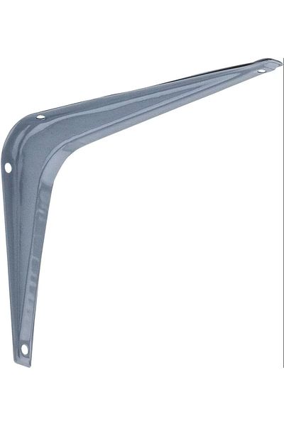 Generic حاملات رفوف متينة على شكل حرف L من AL ARQAM، قطعتان مع 12 برغيًا، مقاس 8 × 10 بوصة، لون رمادي