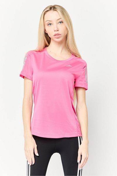 adidas Women Sportswear Fit Short Sleeve Running T-shirt, Dark Pink