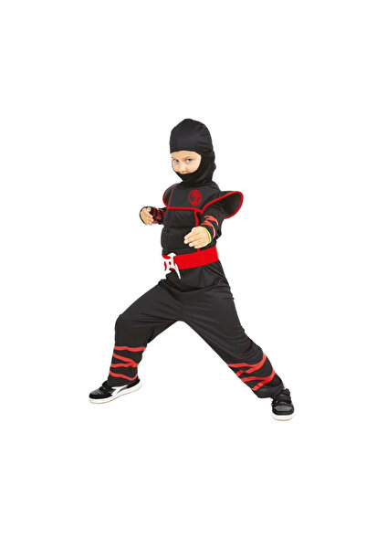 KidMania Costum ninja KidMania® cu accesorii pentru copii 90-110 cm 3-4 ani