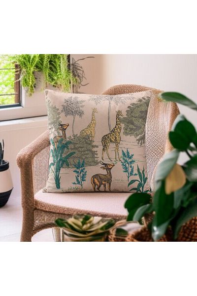 ASDİVA Tropical Animal Pattern Decorative Throw Pillow Cover 43X43