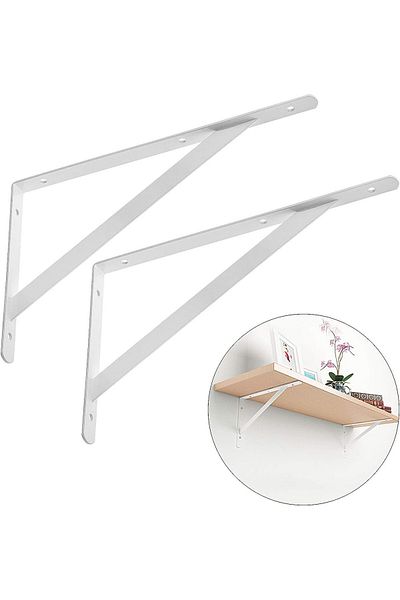 Generic AL ARQAM Heavy Duty Shelf Brackets 9" x 12" – Triangle Wall Mount L Brackets (1 Pair)