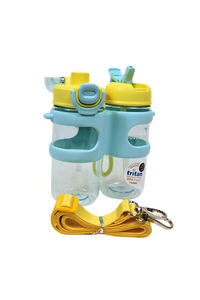 Shotay Water Flask 2 Compartments Tritan Blue 900ml