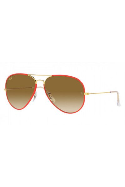 Ray-Ban Ray Ban Unisex Pilot Sunglasses- Rb 3025jm - Lense Size:58mm - Violet On Legend Gold