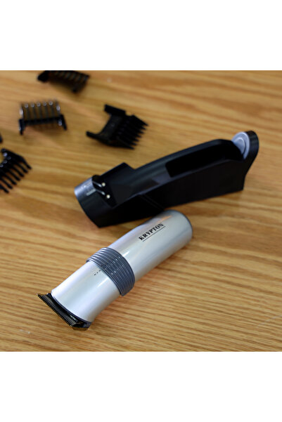 KRYPTON " Rechargeable Trimmer – Silver/black, Cordless, For Precise & Easy Grooming"