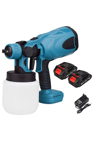 NEXTLY Pistol De Vopsit Cu Acumulator, , Capacitate 800 Ml, Debit Reglabil, 3 Moduri De Pulverizare
