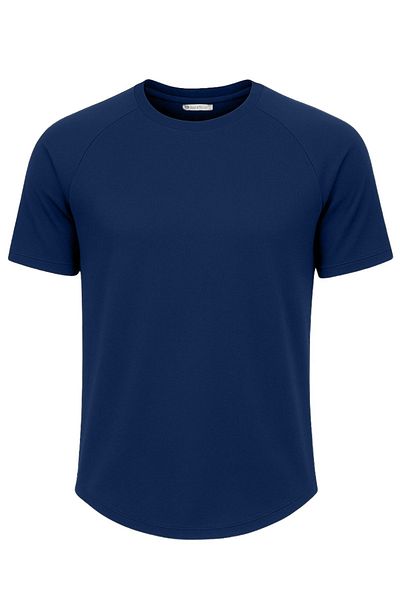 GHASSY CO. Ghassy Co. Ανδρικό μπλουζάκι Raglan Oval Cut 100% βαμβακερό μαλακό με υφή Crew Neck